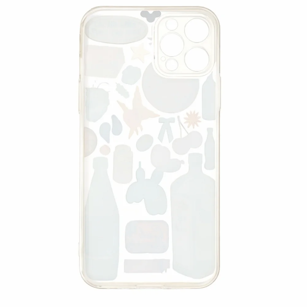 iPhone 13 / 14 Case Clear Collage Print Cherries Balloon Dog Disco Ball